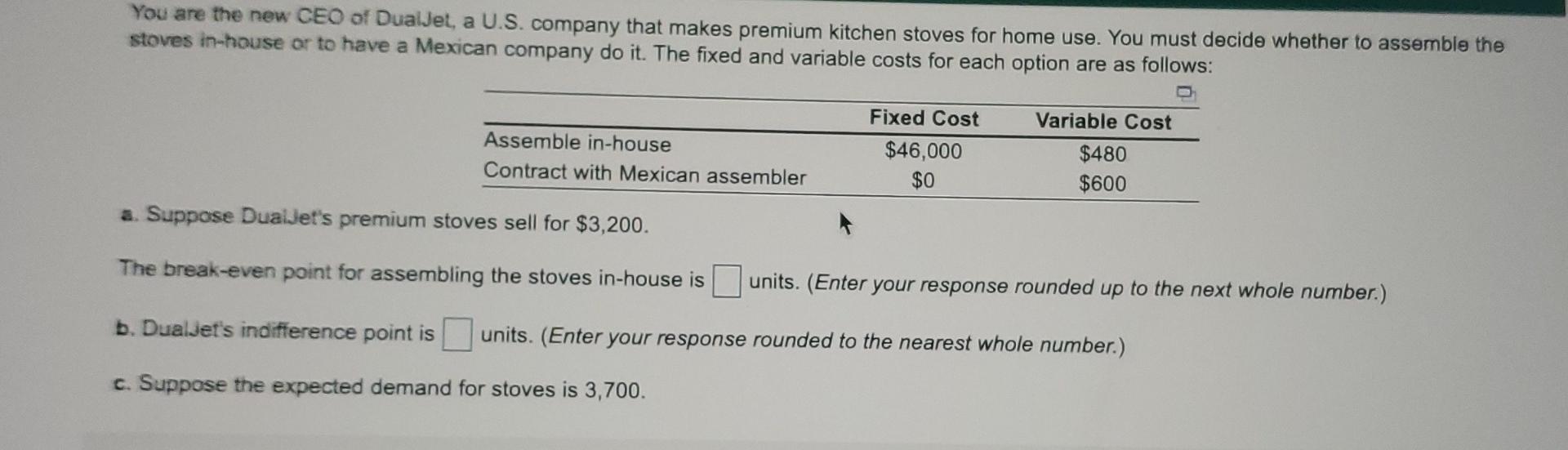 You are the new CEO of DualJet, a U.S. company