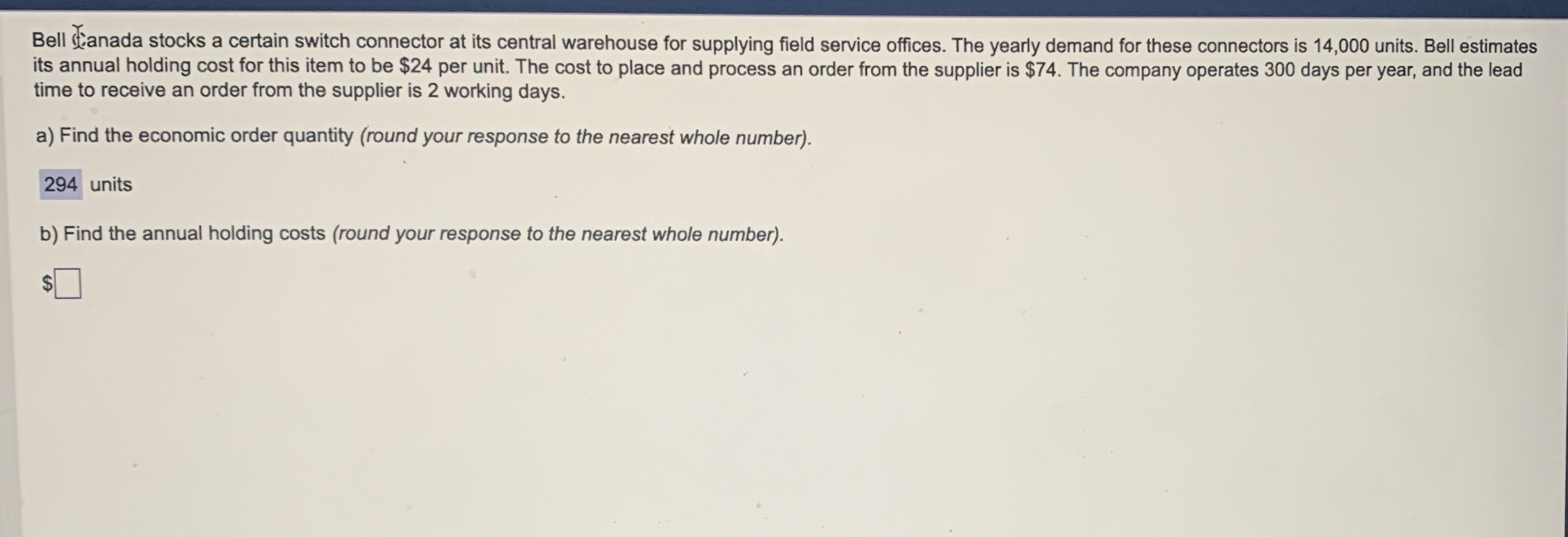 Bell anada stocks a certain switch connector at