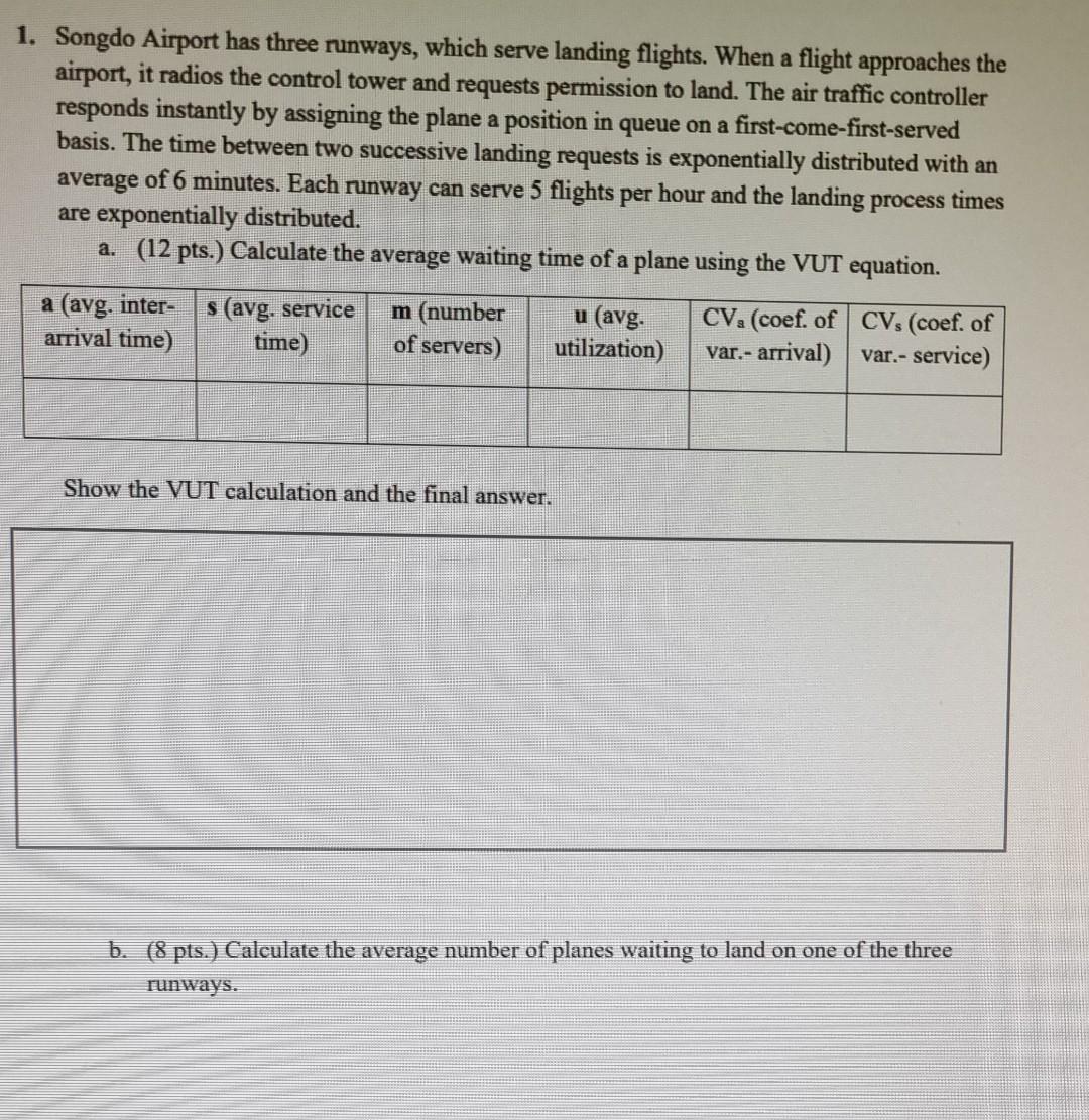 1. Songdo Airport has three runways, which serve