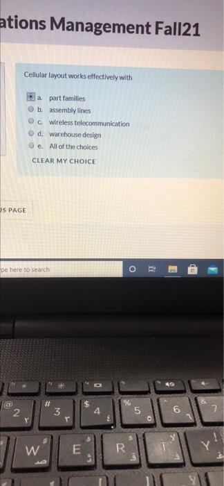 ations Management Fall21 Cellular layout works