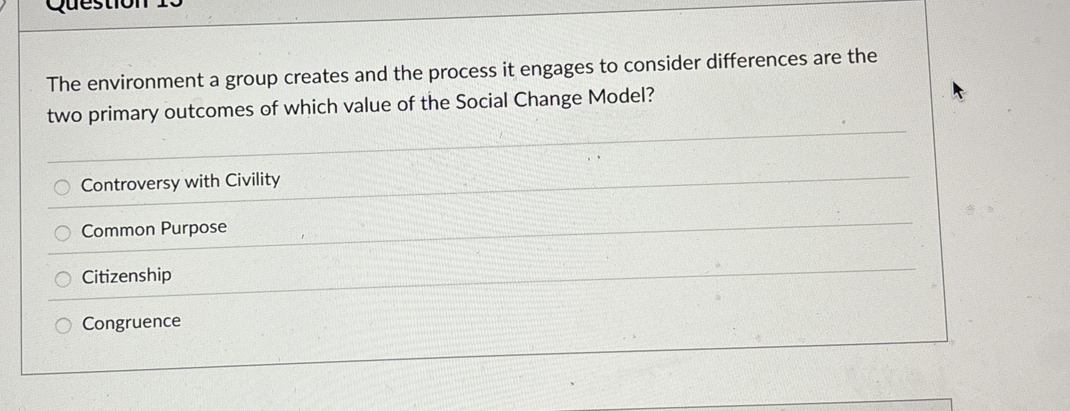 The environment a group creates and the process