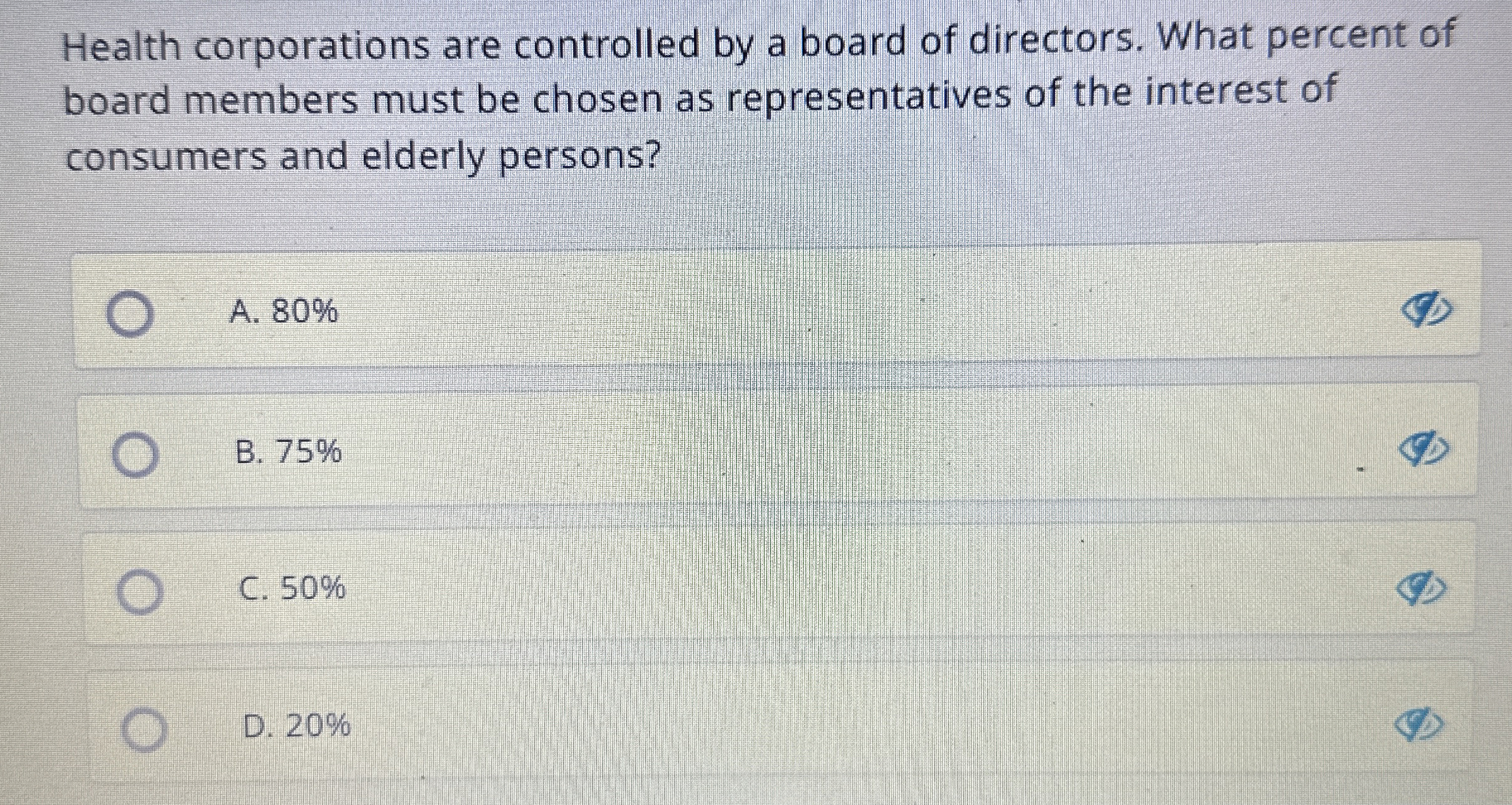 Health corporations are controlled by a board of