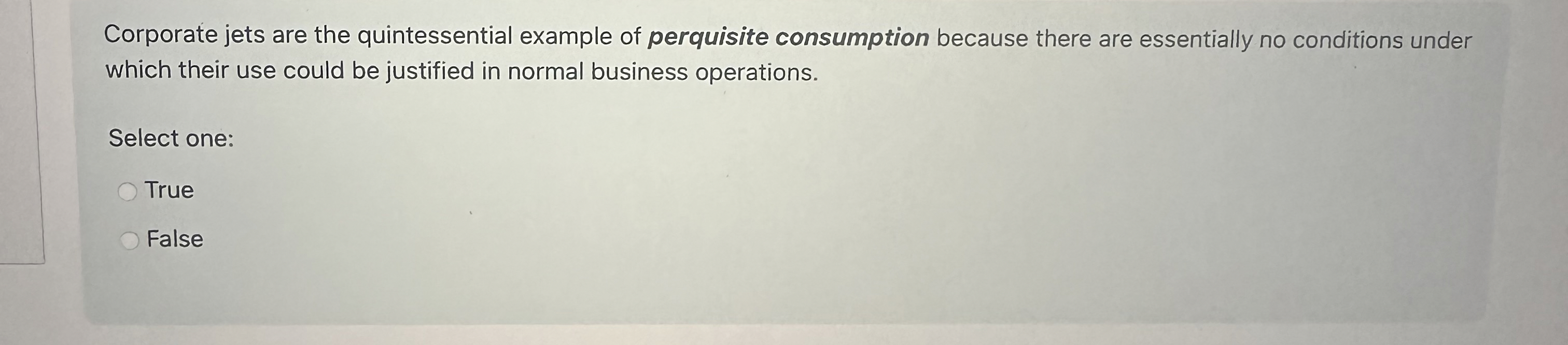 Corporate jets are the quintessential example of