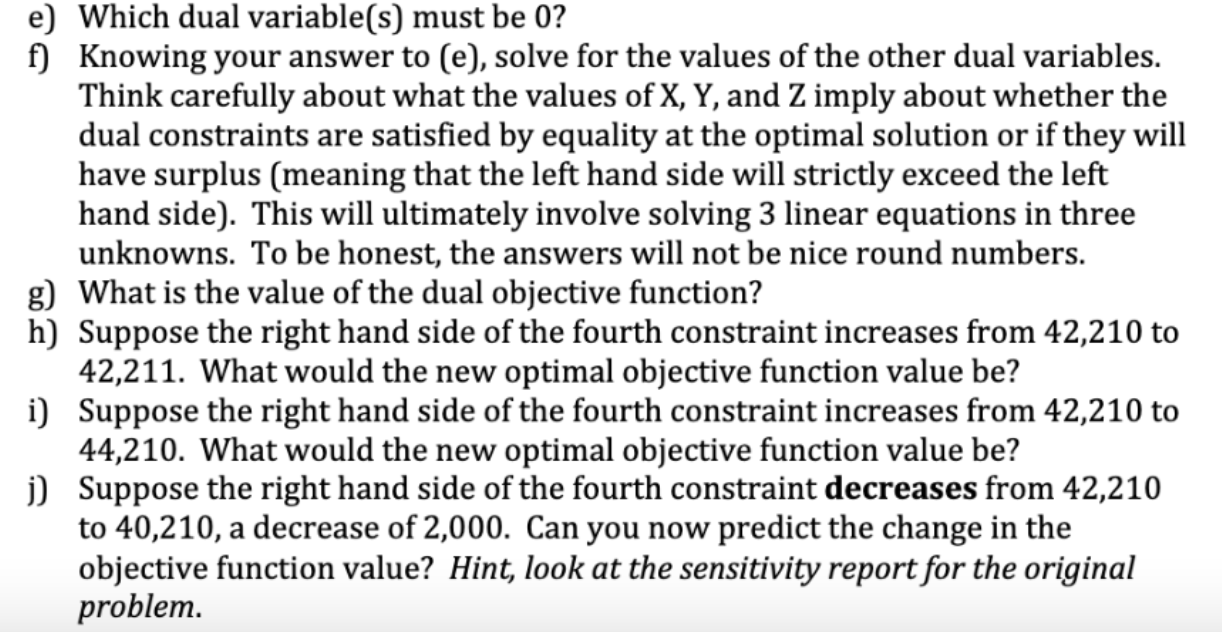 Problem 1: Consider the following linear
