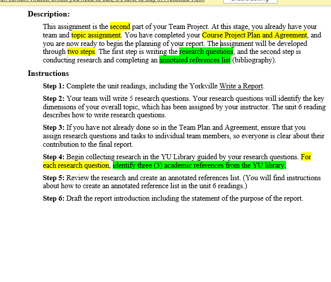 Description: This assignment is the second part