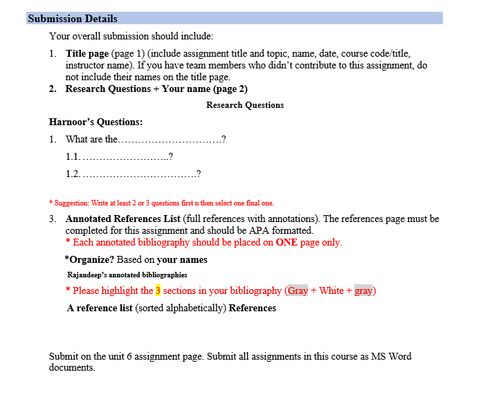 Description: This assignment is the second part
