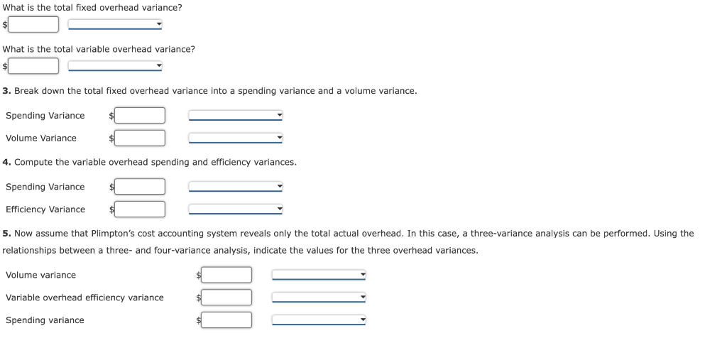 Please answer all questions Overhead Application,