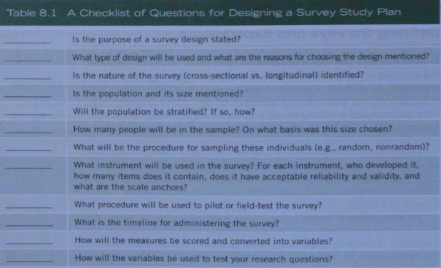 Design either a survey or experimental study, you