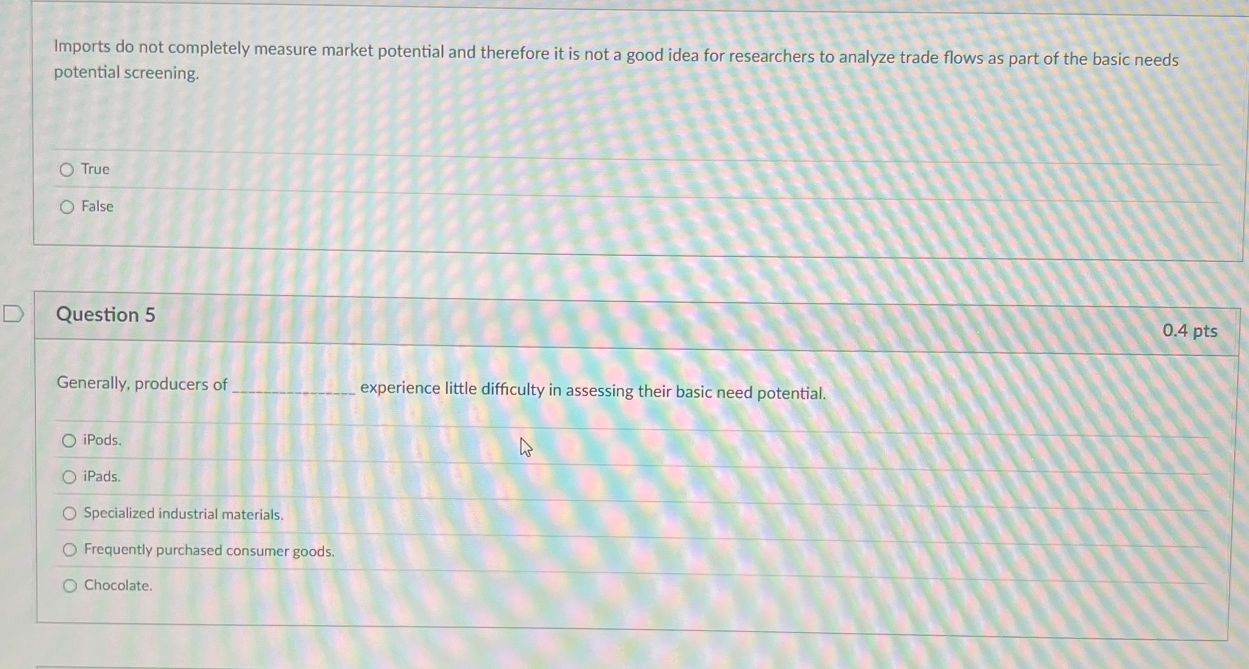 Imports do not completely measure market