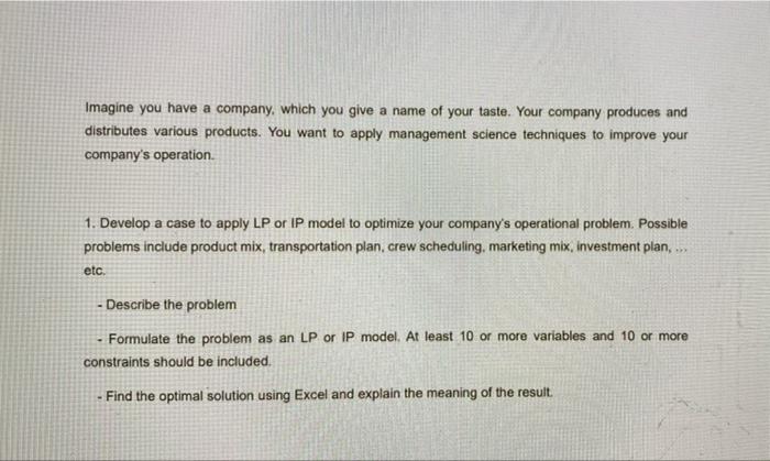 Imagine you have a company, which you give a name