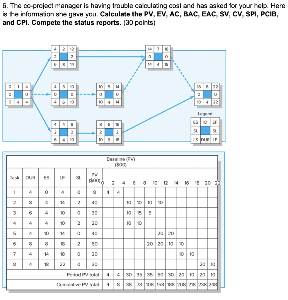6. The co-project manager is having trouble