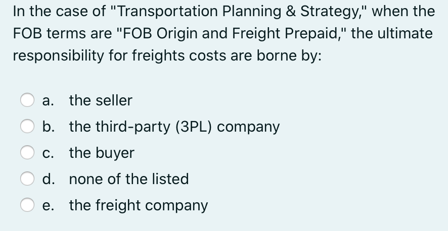 In the case of "Transportation Planning &