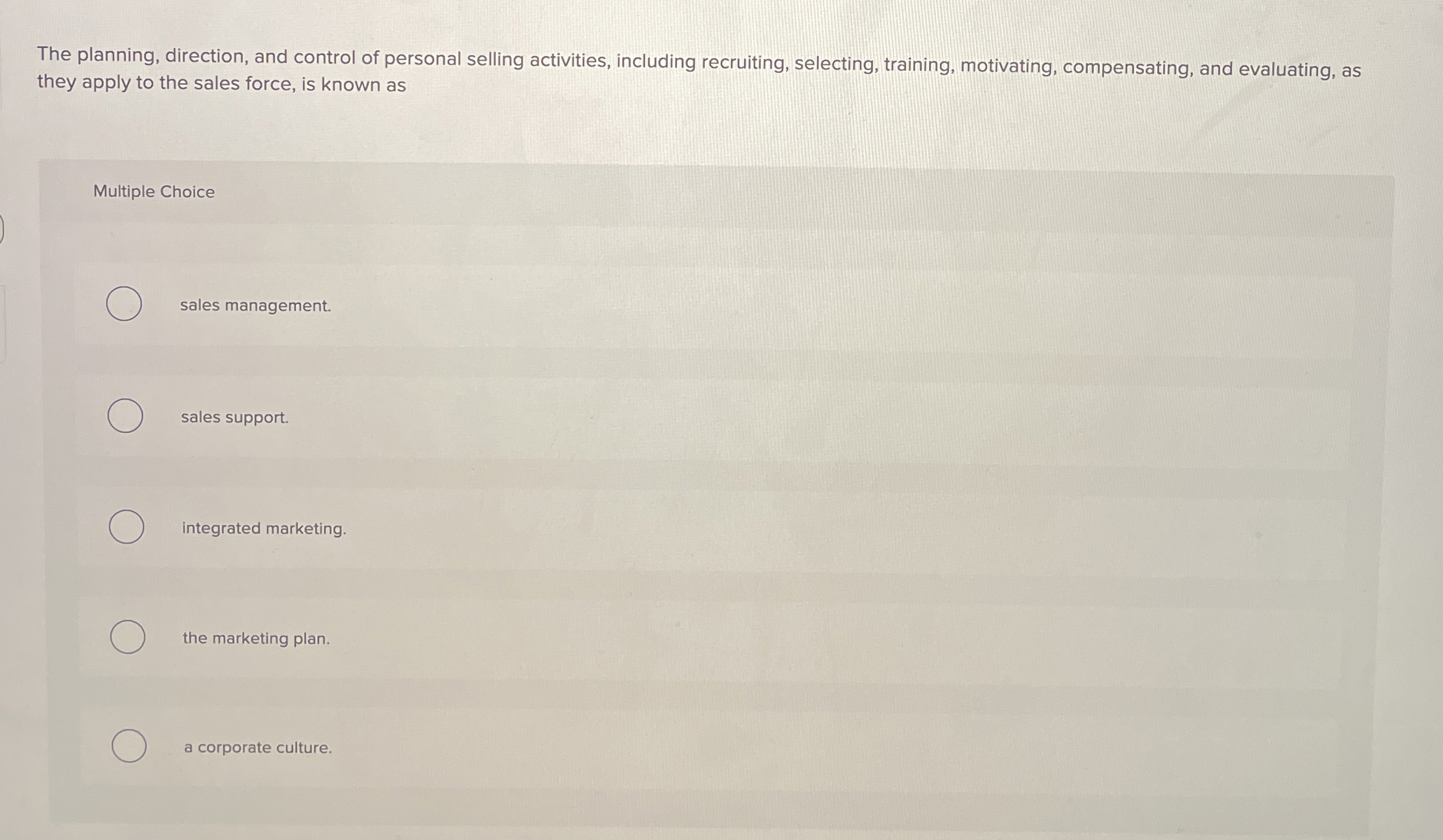 The planning, direction, and control of personal