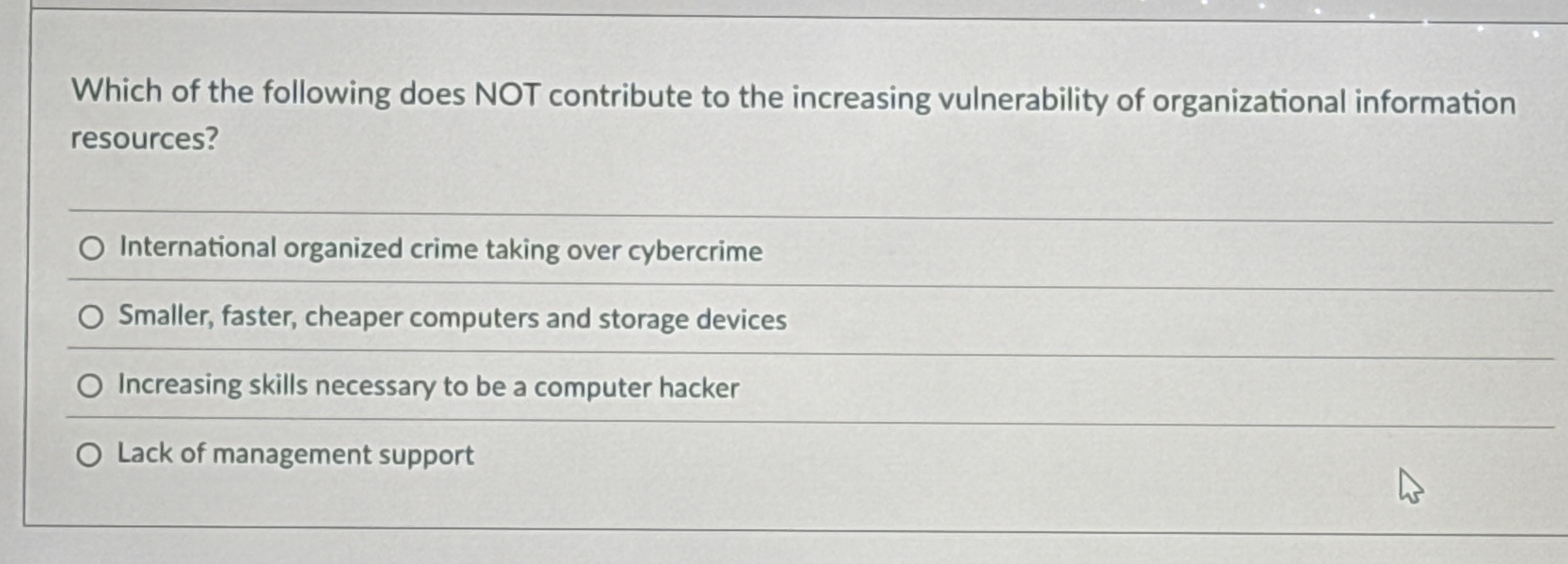 Which of the following does NOT contribute to the