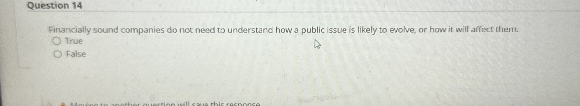 Question 1 4 Financially sound companies do not