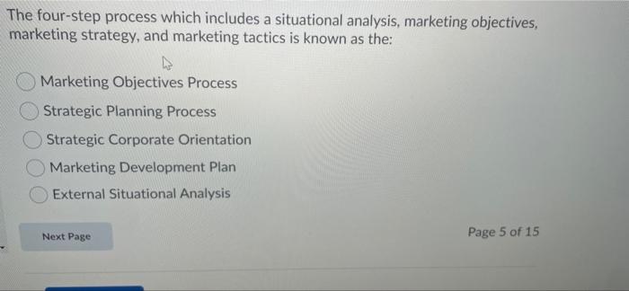 The four-step process which includes a