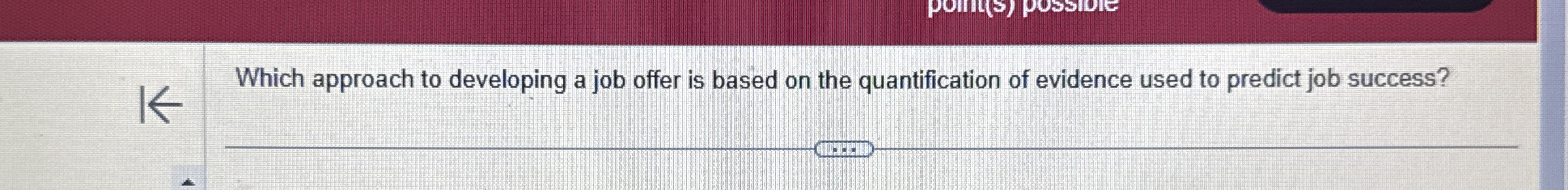 Which approach to developing a job offer is based