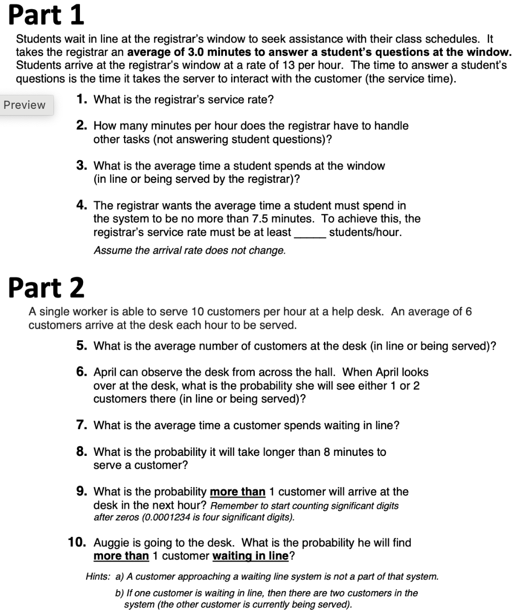 Part 1 Students wait in line at the registrar's