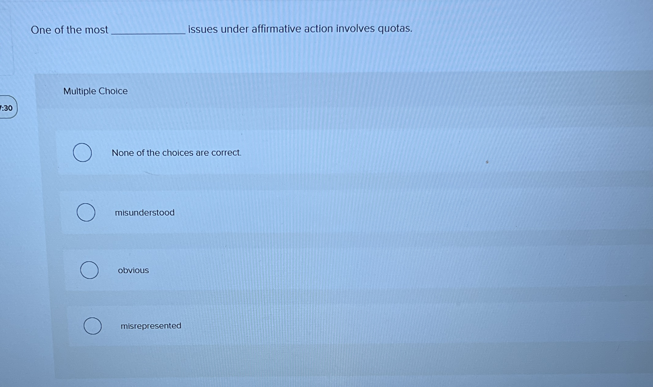 One of the most issues under affirmative action