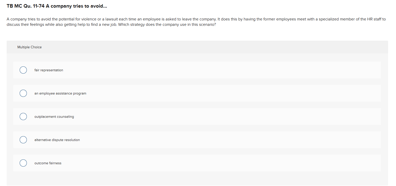 TB MC Qu . 1 1 - 7 4 A company tries to avoid...