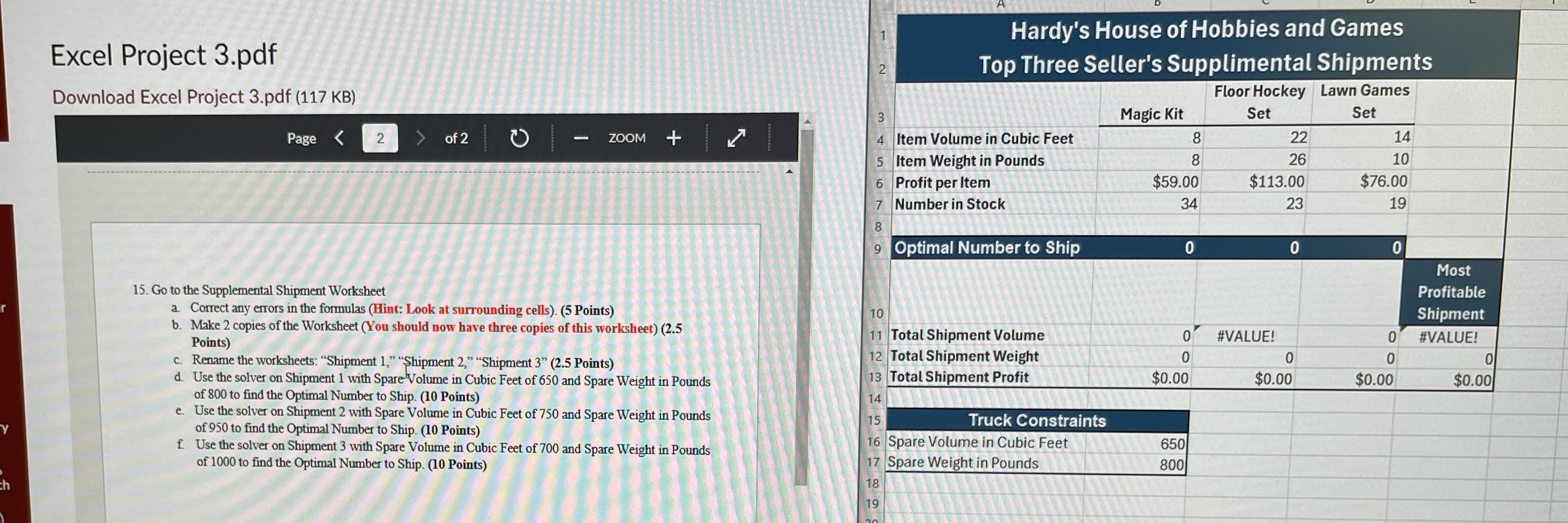 Excel Project 3 . pdf Download Excel Project 3 .