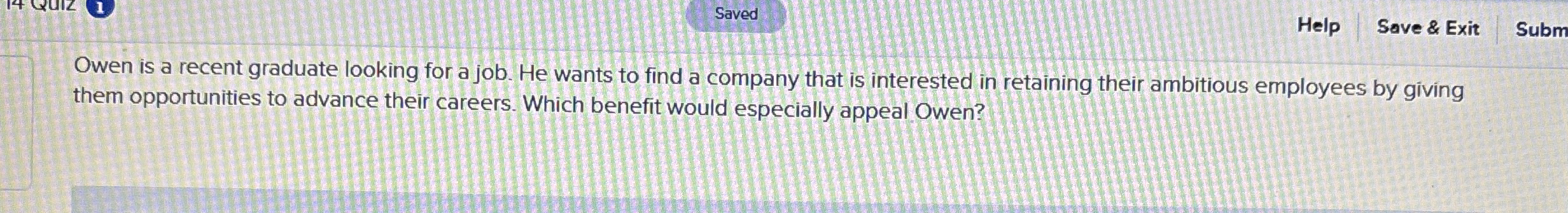 Saved Help Save & Exit Subm Owen is a recent