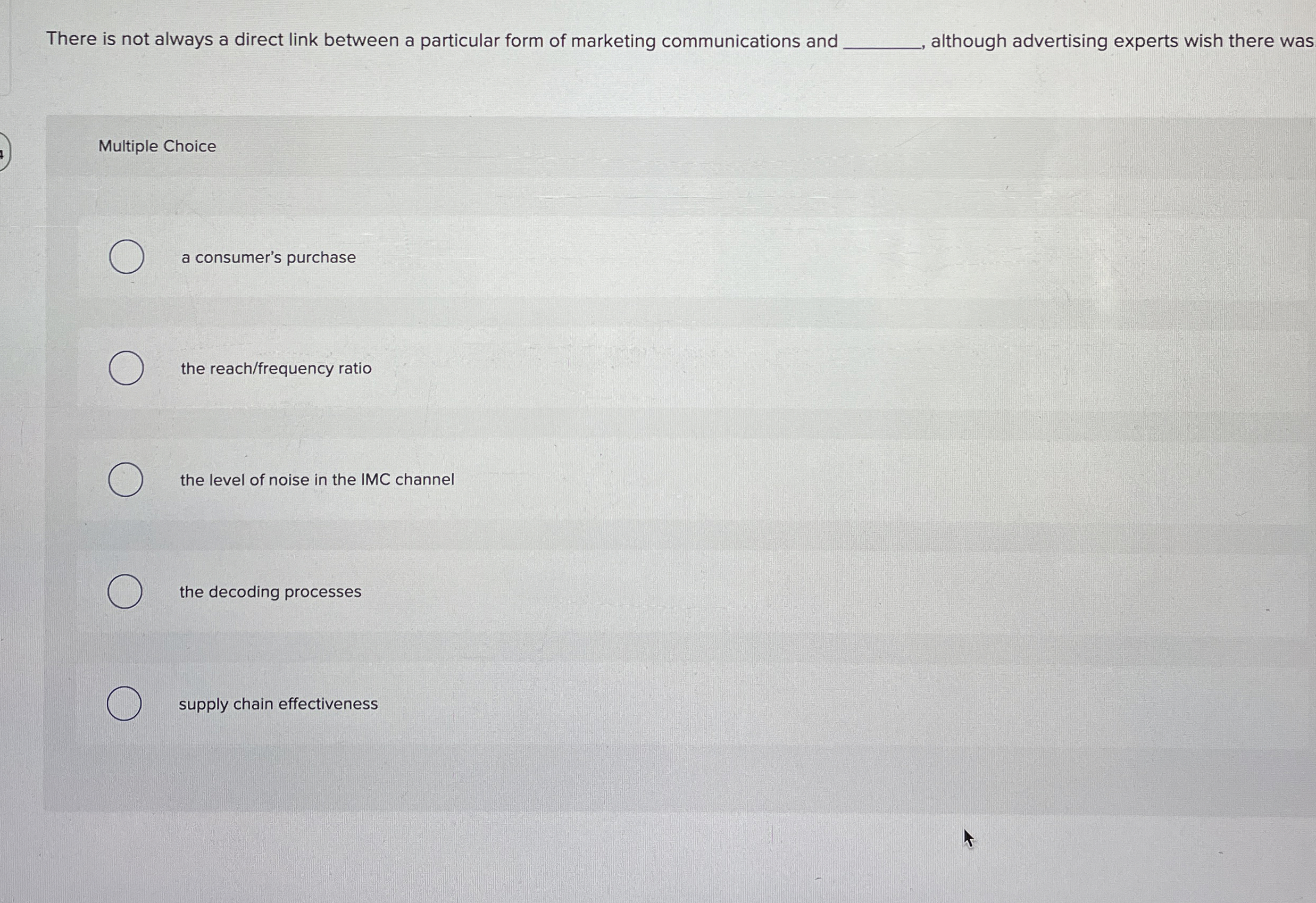 There is not always a direct link between a