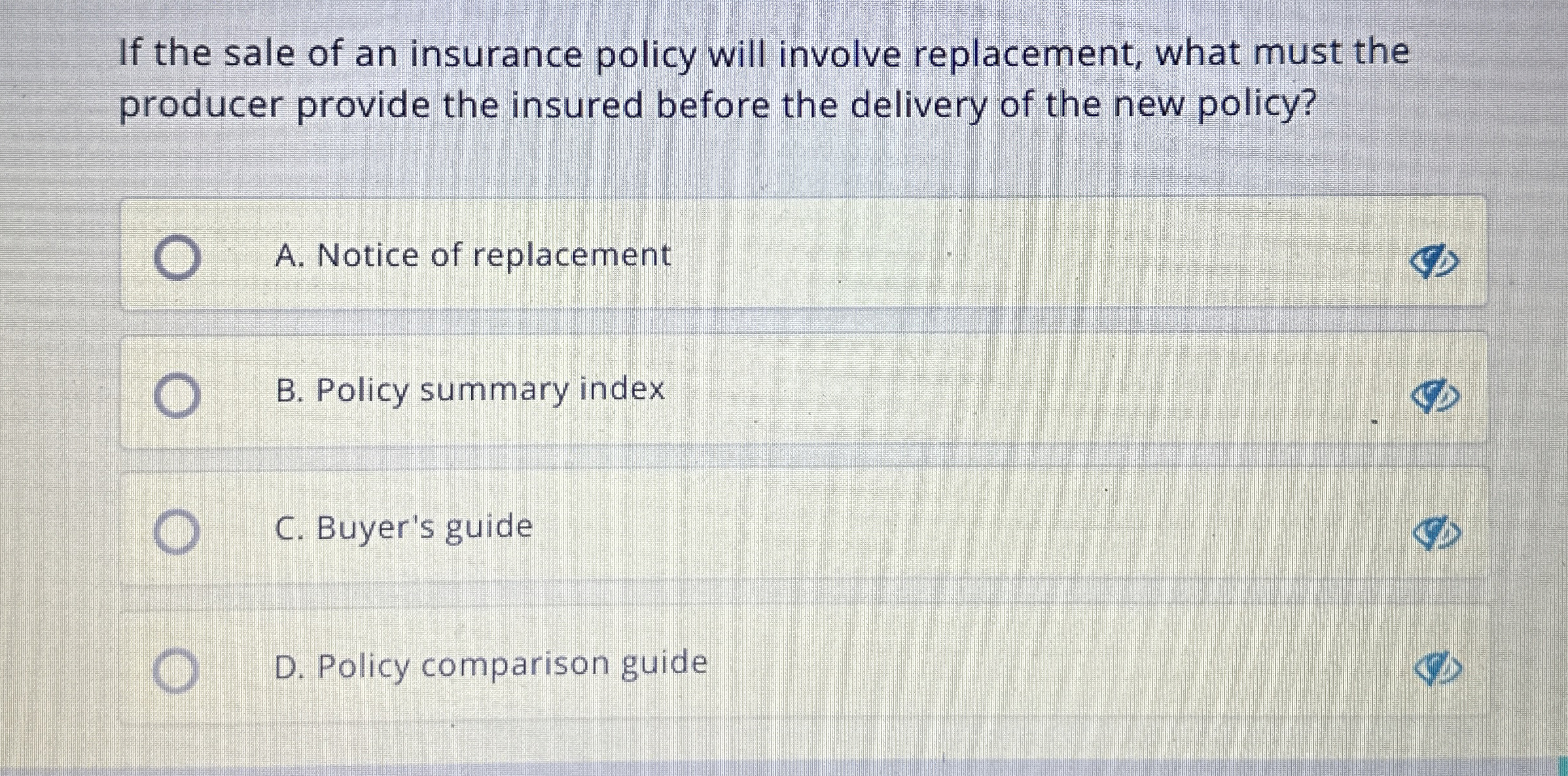 If the sale of an insurance policy will involve