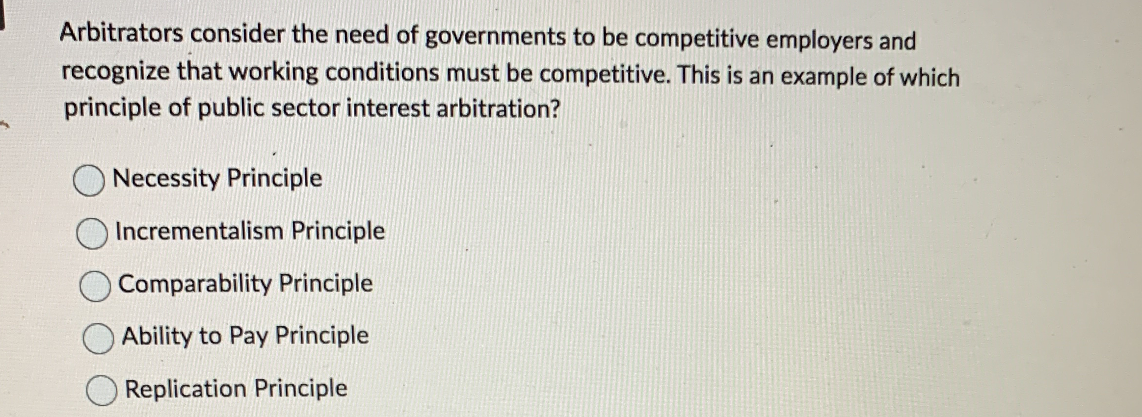 Arbitrators consider the need of governments to