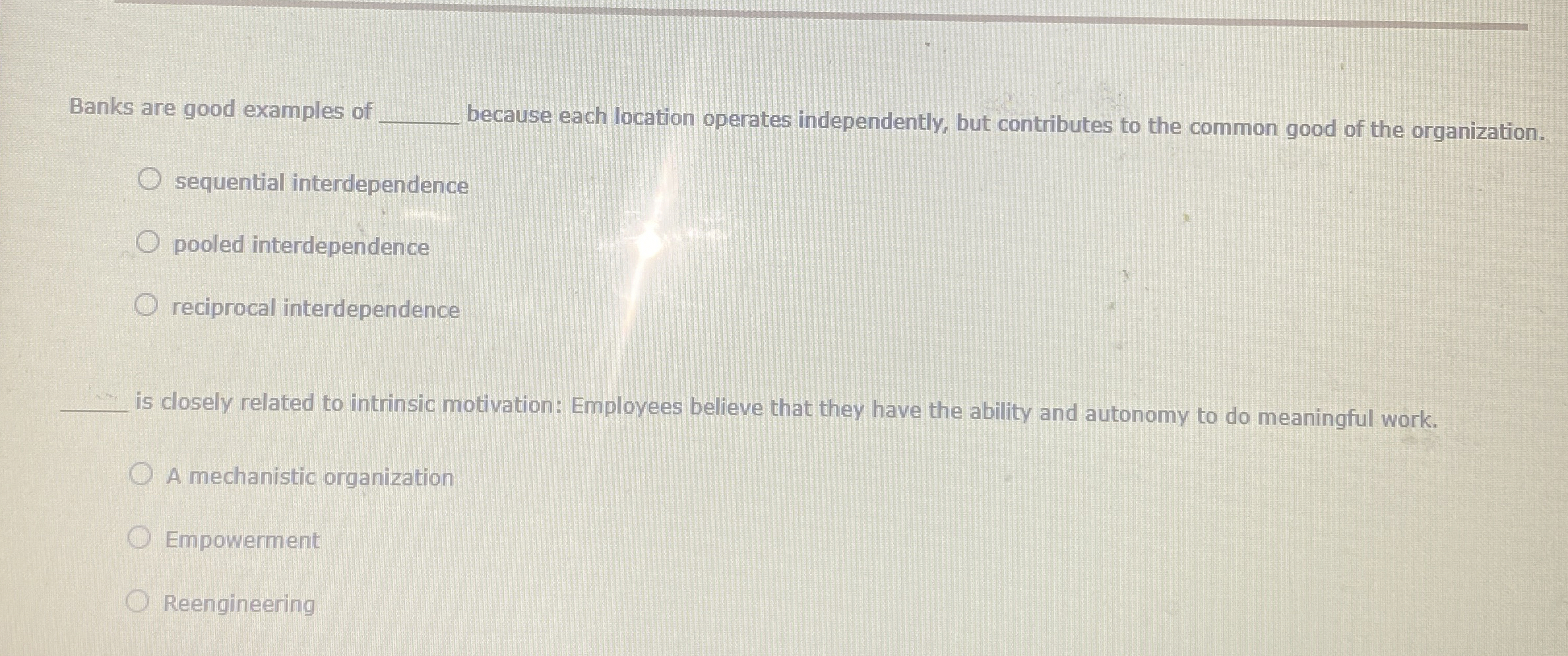 Banks are good examples of because each location