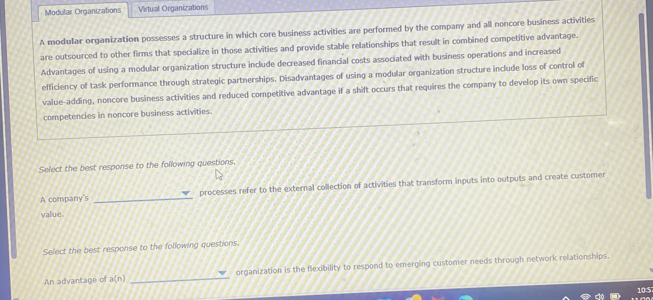 Modular Organizations Virtual Organizations A