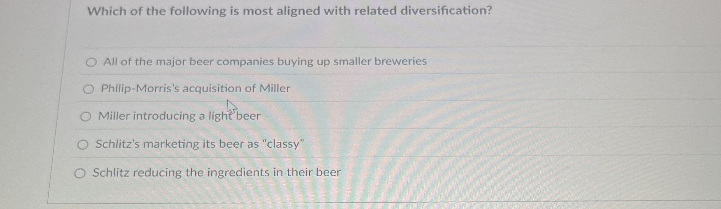 Which of the following is most aligned with