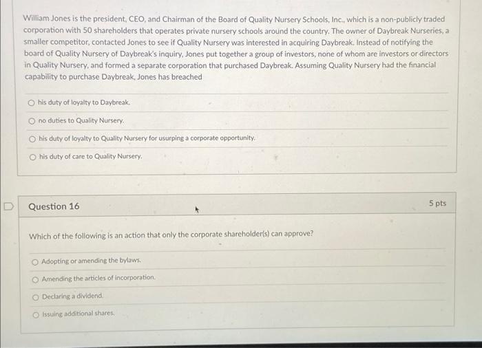 William Jones is the president, CEO and Chairman