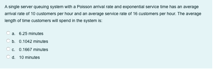 A single server queuing system with a Poisson