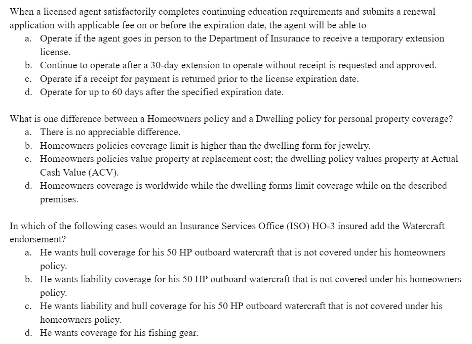 When a licensed agent satisfactorily completes