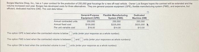 7 Borpos Machine Shop, Inc. has a 1-year contract