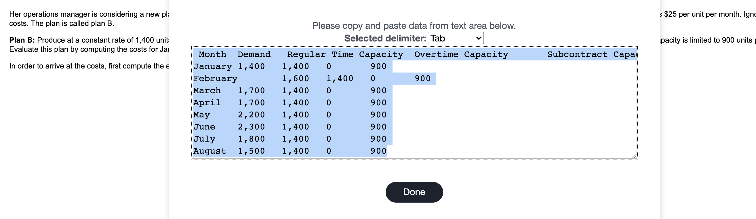 ; $25 per unit per month. Ign Her operations