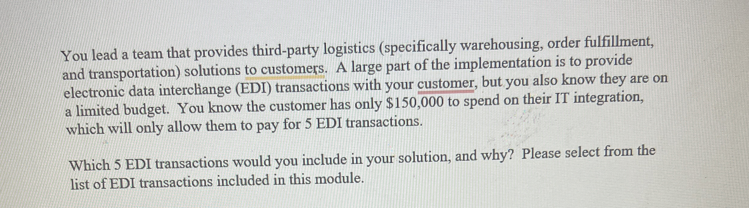 You lead a team that provides third - party