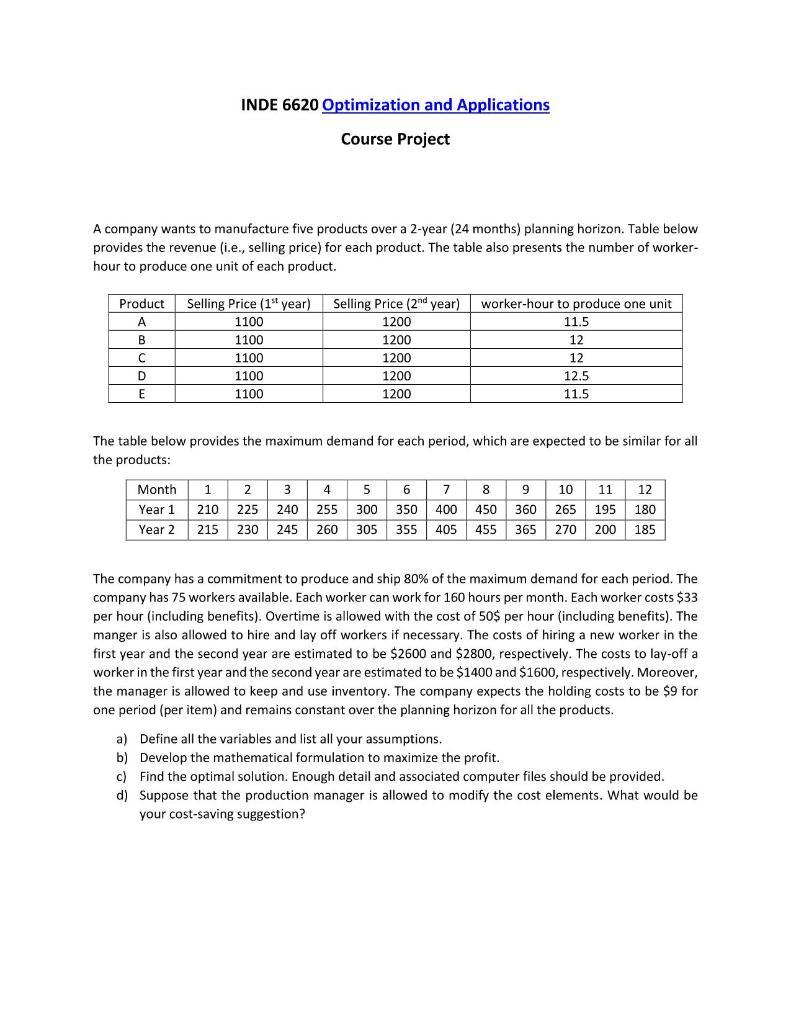 2.. Please ans quickly INDE 6620 Optimization and