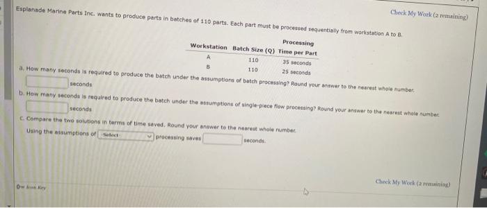 please help solve Check My Work (2 remaining