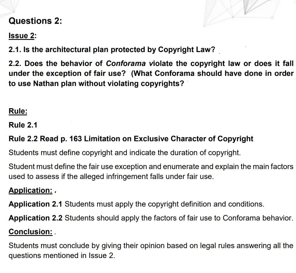 Questions 2: Issue 2: 2.1. Is the architectural