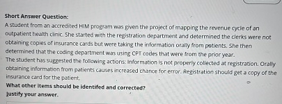 Short Answer Question: A student from an