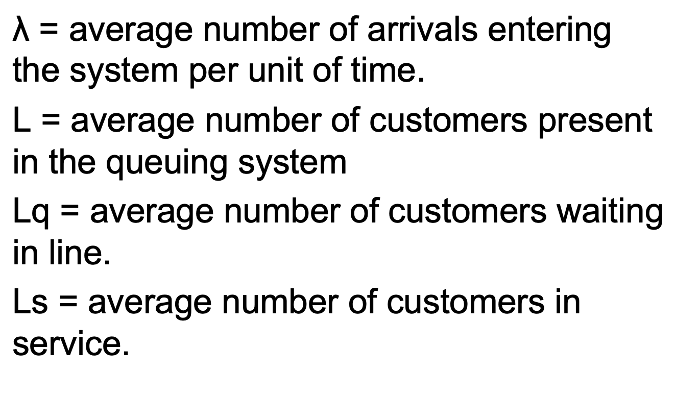 Please choose the appropriate(s) QUEUING THEORY