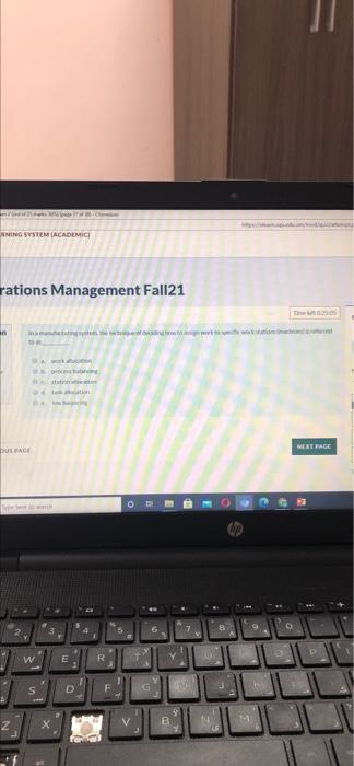 SNING SYSTEM (ACADEMIC rations Management Fall21