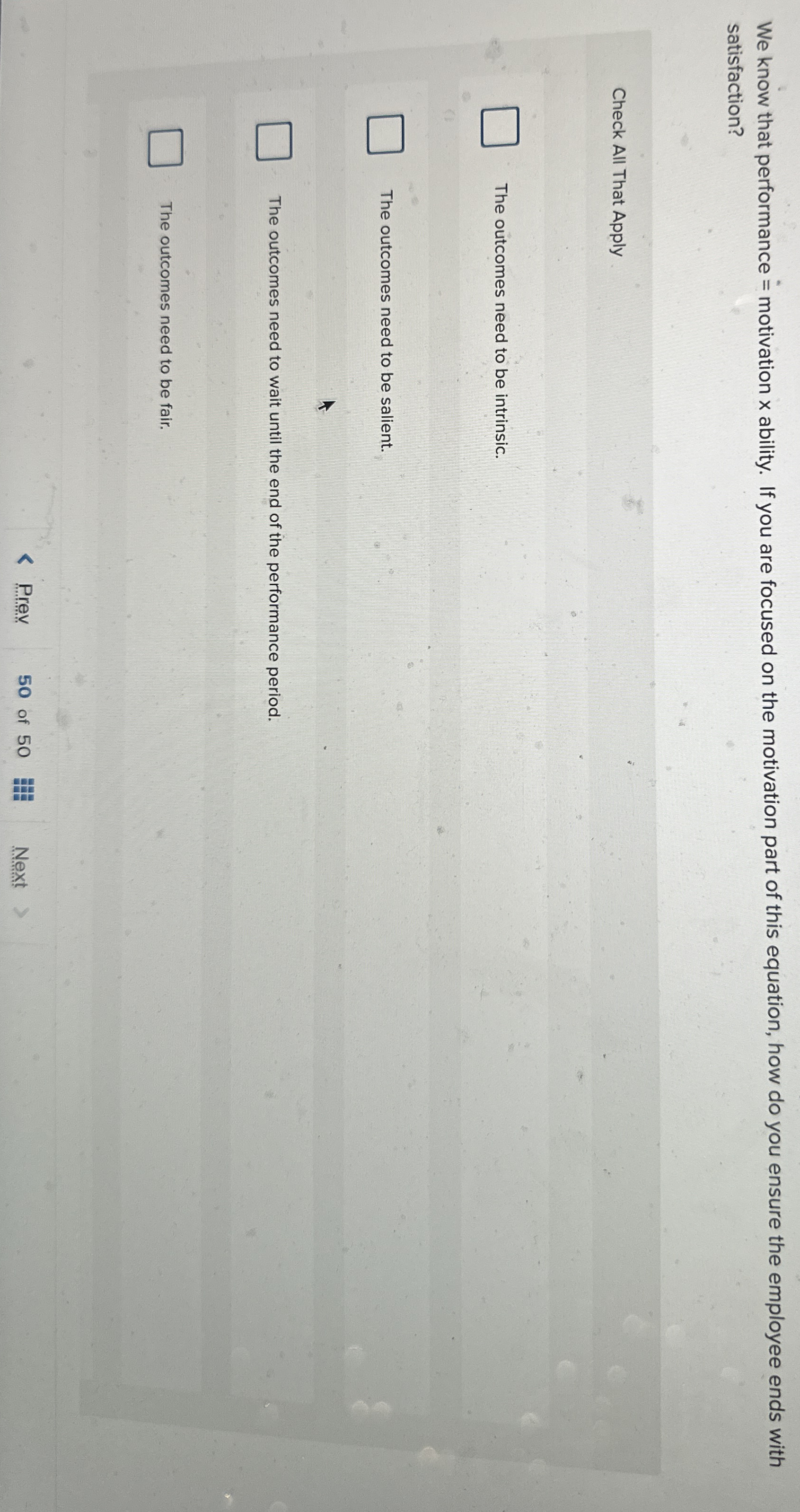 We know that performance = motivation x ability.