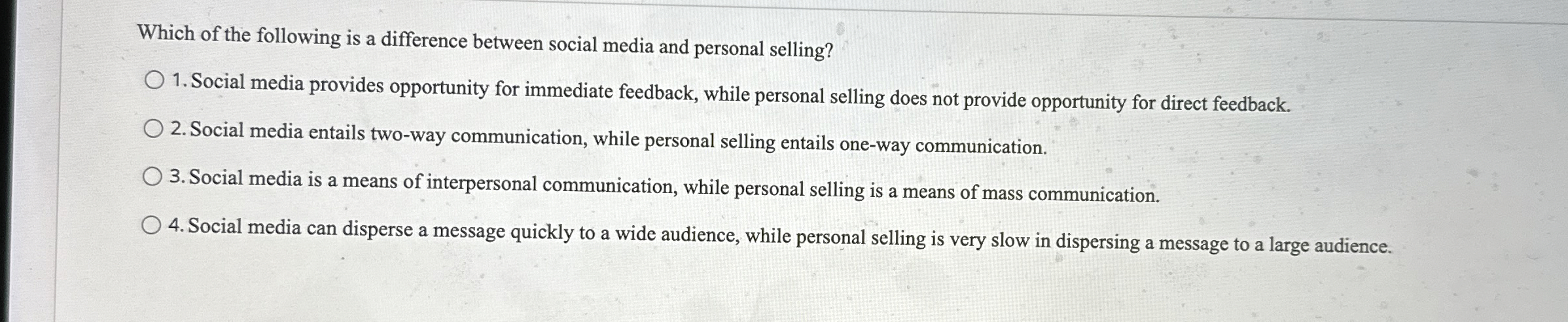 Which of the following is a difference between