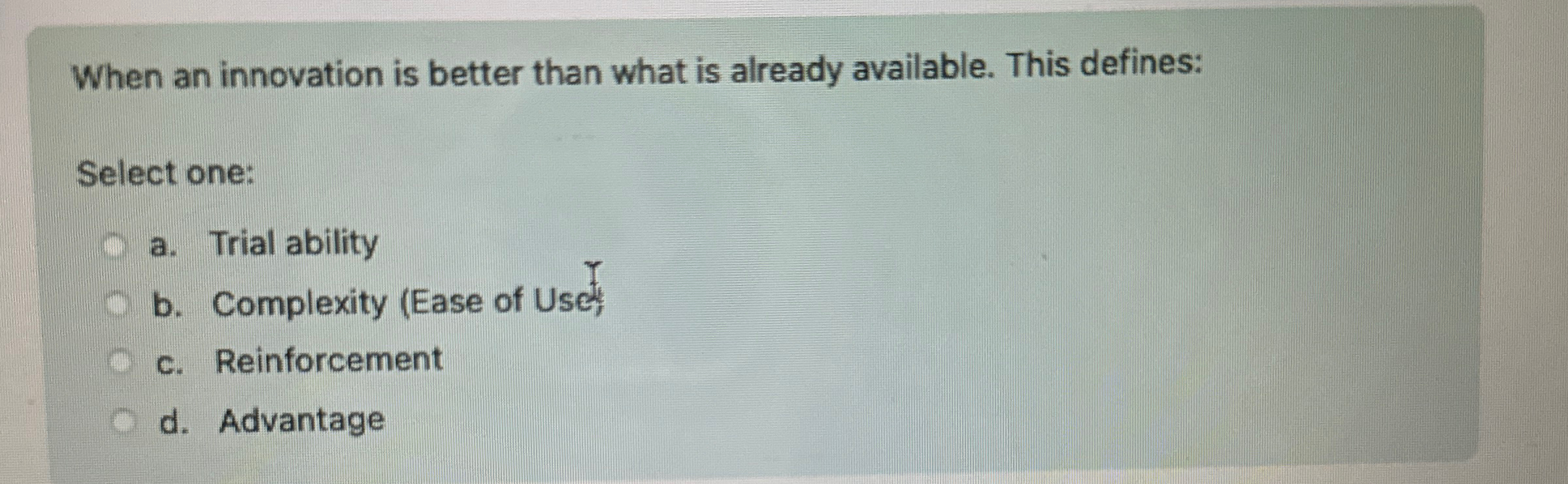 When an innovation is better than what is already