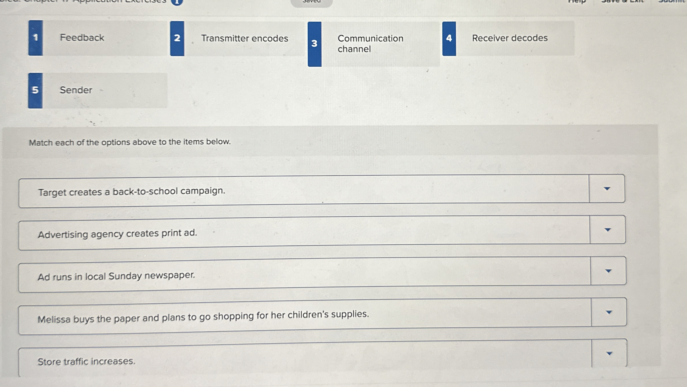 1 Feedback 2 Transmitter encodes 3 Communication