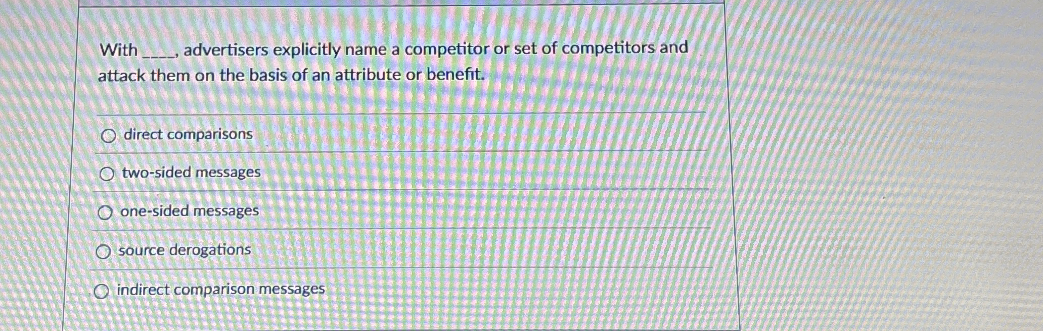 With advertisers explicitly name a competitor or