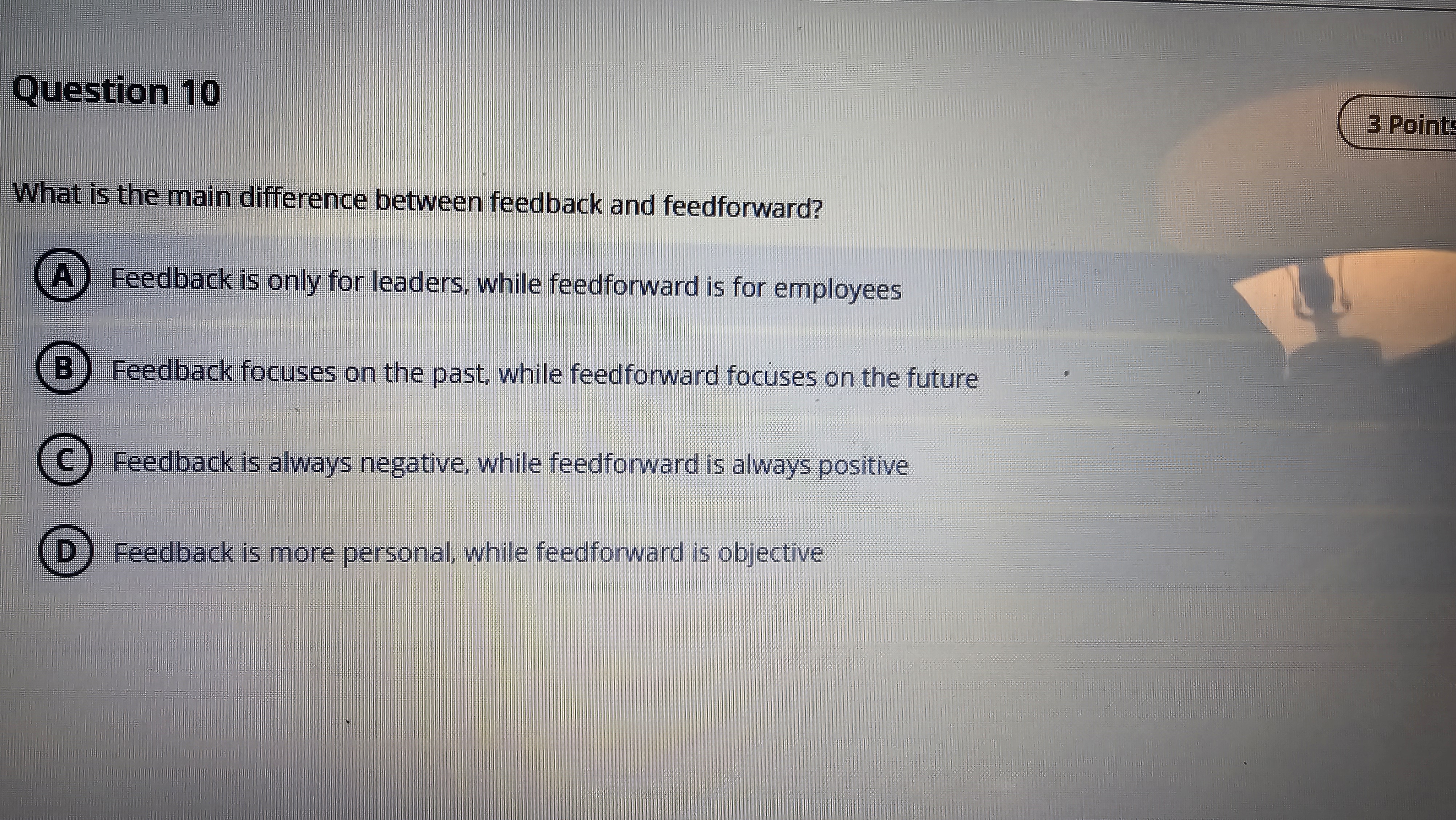 What is the main difference between feedback and